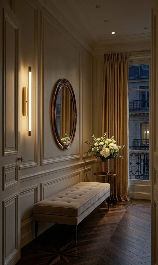 Entrée — lumière du soir