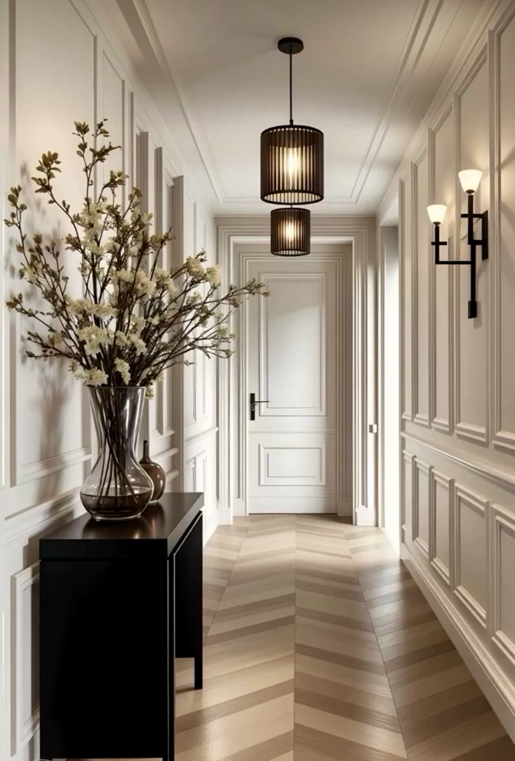 Architecture d&rsquo;int&eacute;rieur, boiseries et parquet point de Hongrie, THE GALLERY LL
